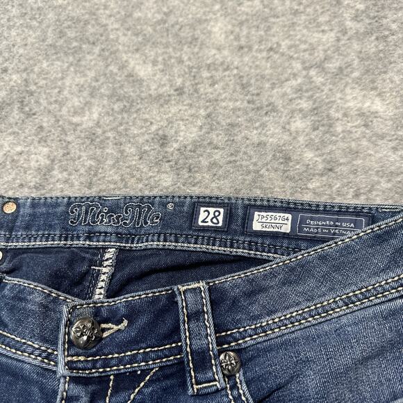 Miss Me Skinny Women's Jeans Size 28 Blue Dark Denim - Picture 9 of 10